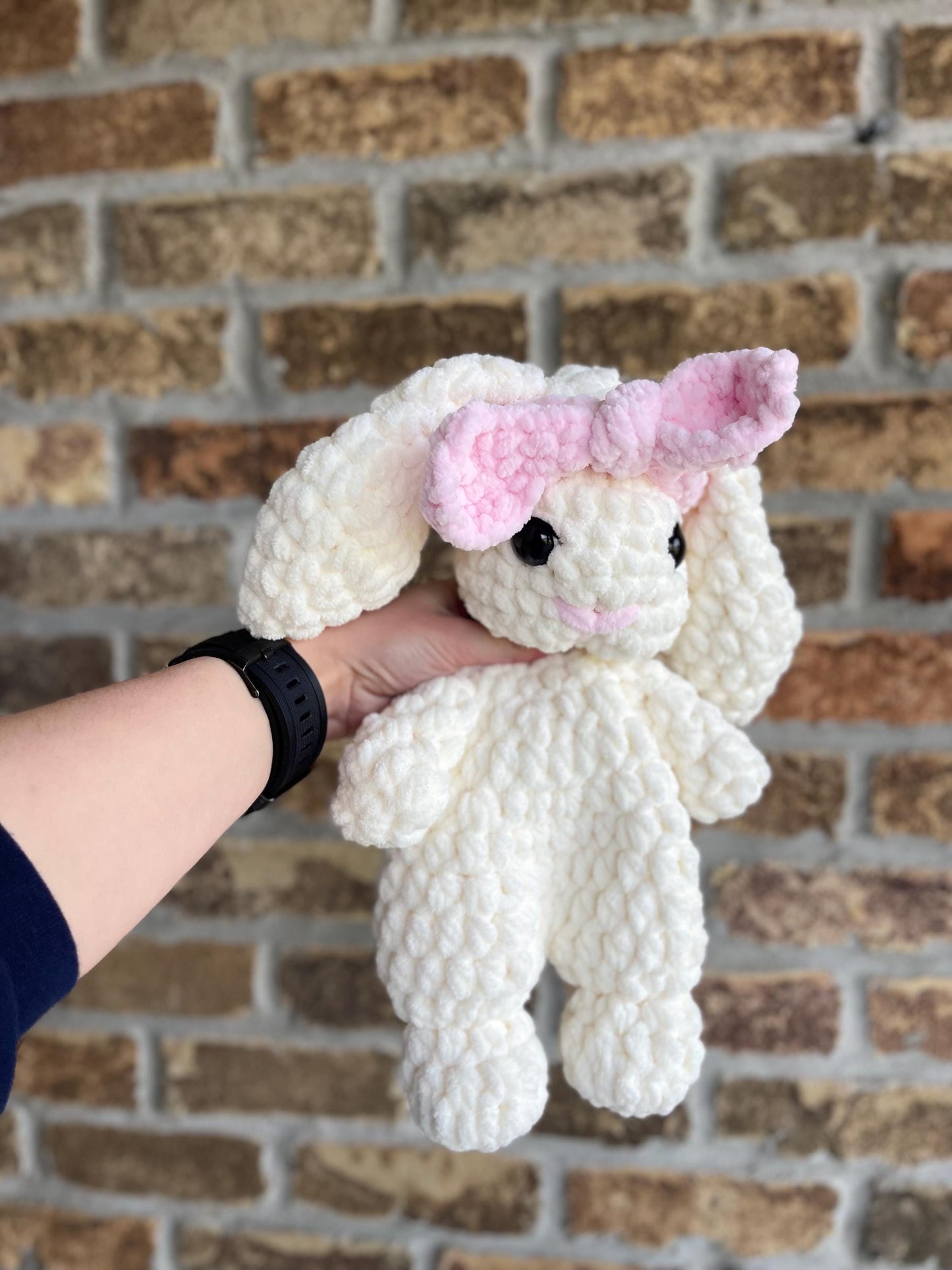 CUSTOM Handmade Crochet Bunny Plushie Snuggler Rabbit Plush Easter Bunny