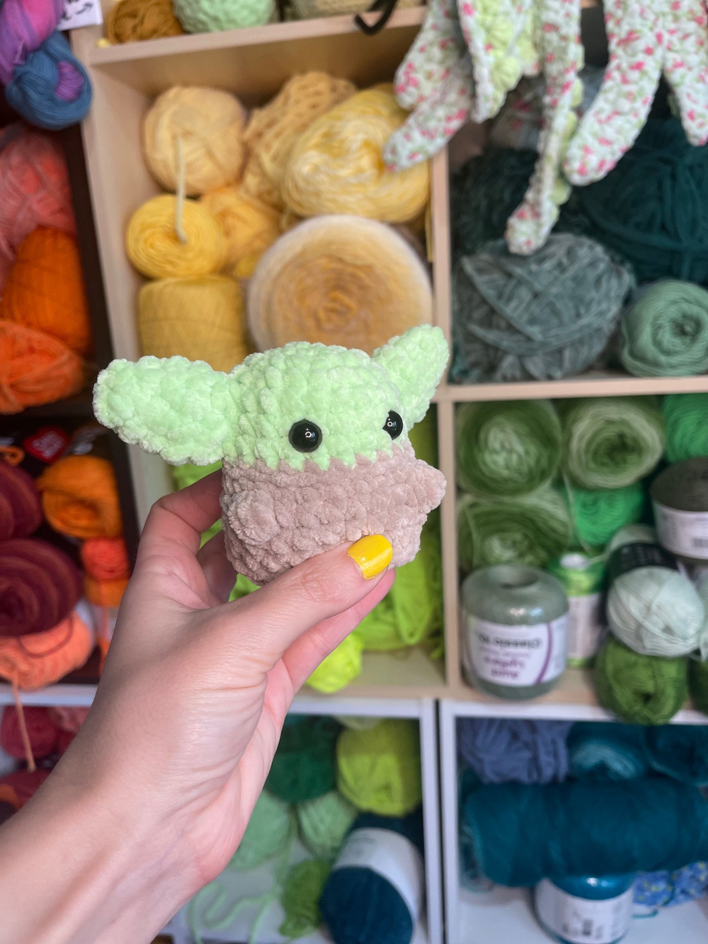 Space Alien Crochet |Handmade Plushie | Star Wars Plushie | Grogu |Yoda Baby