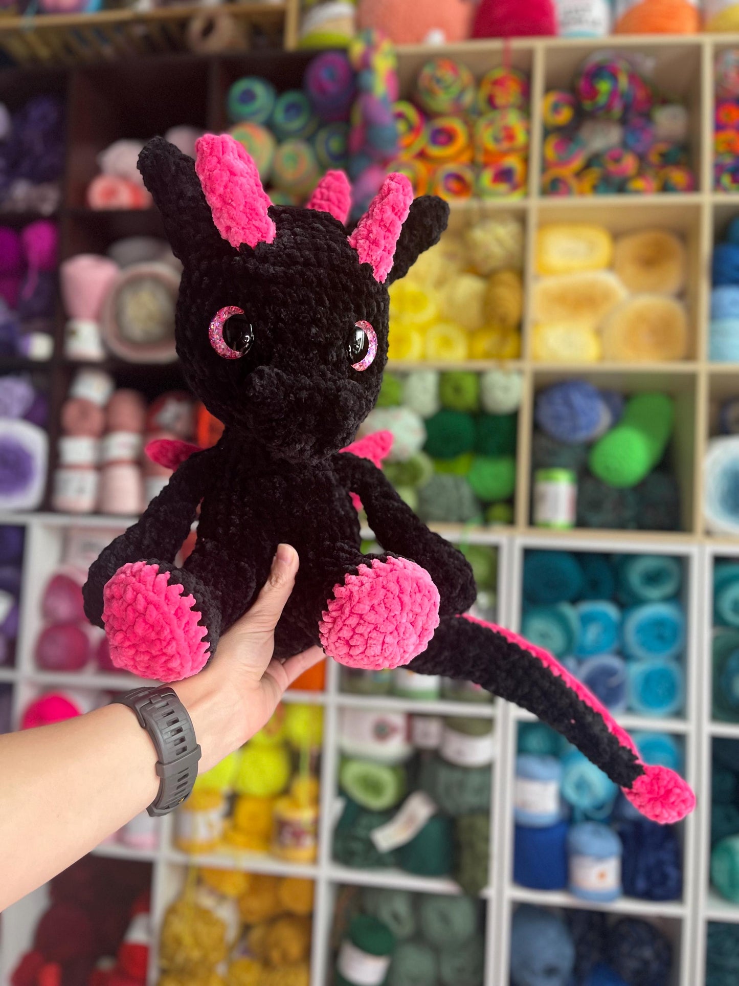 CUSTOM Handmade Crochet Dragon Plushie Amigurumi Plush Stuffed Animal Fantasy Dragon