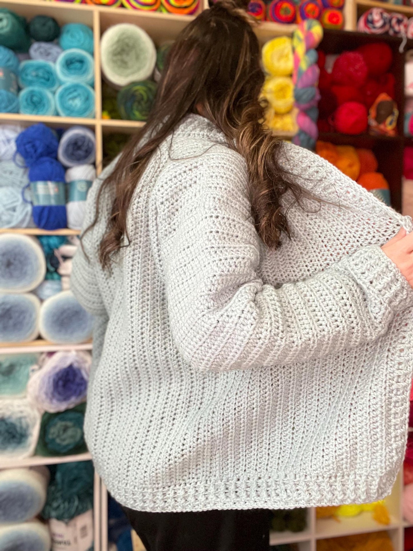 CUSTOM Made To Order Handmade Crochet Wool Blend Cardigan