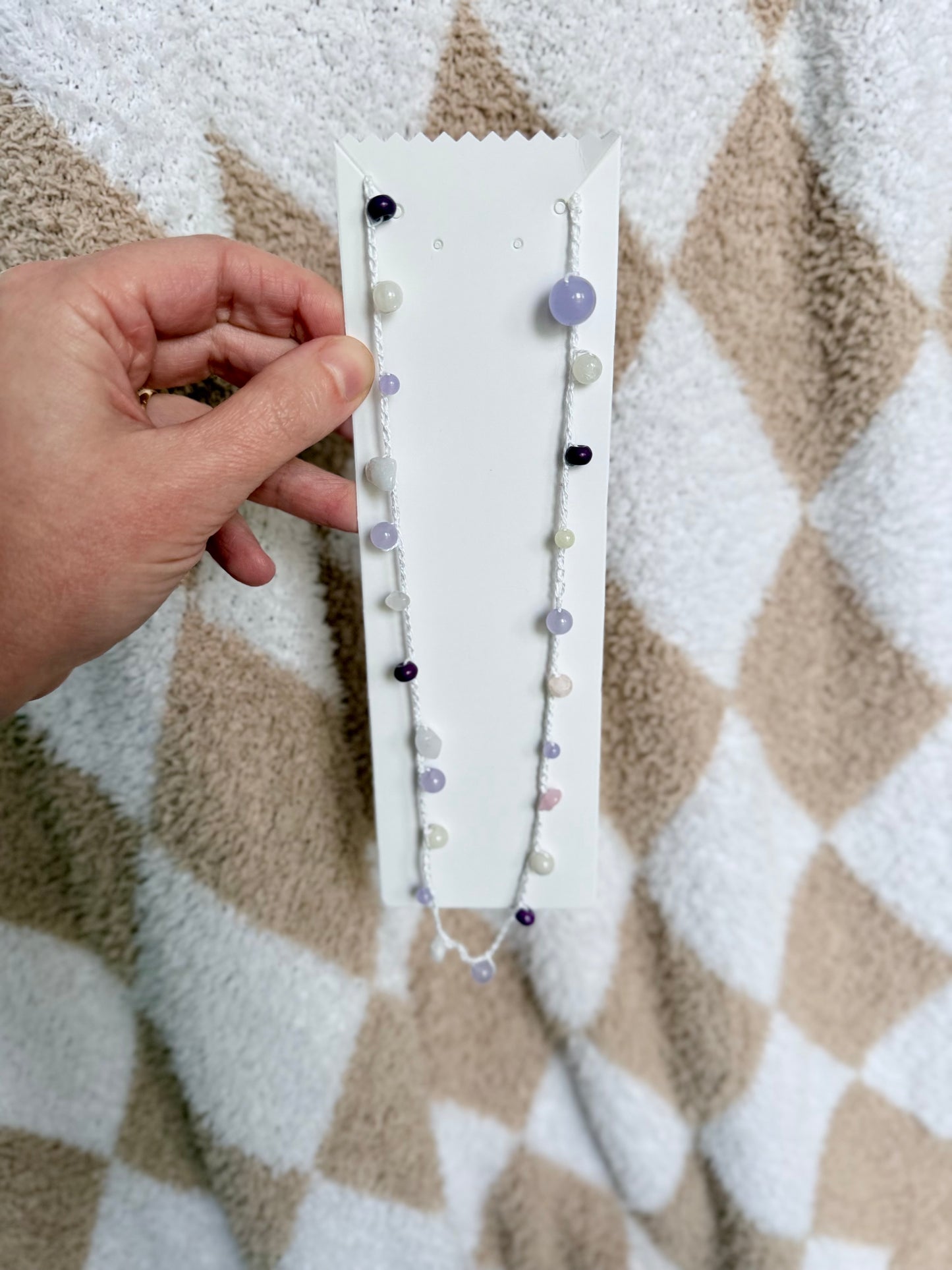 Handmade Crochet Necklace | Crochet Beaded Necklace | One of a Kind Necklace | Beaded Crochet