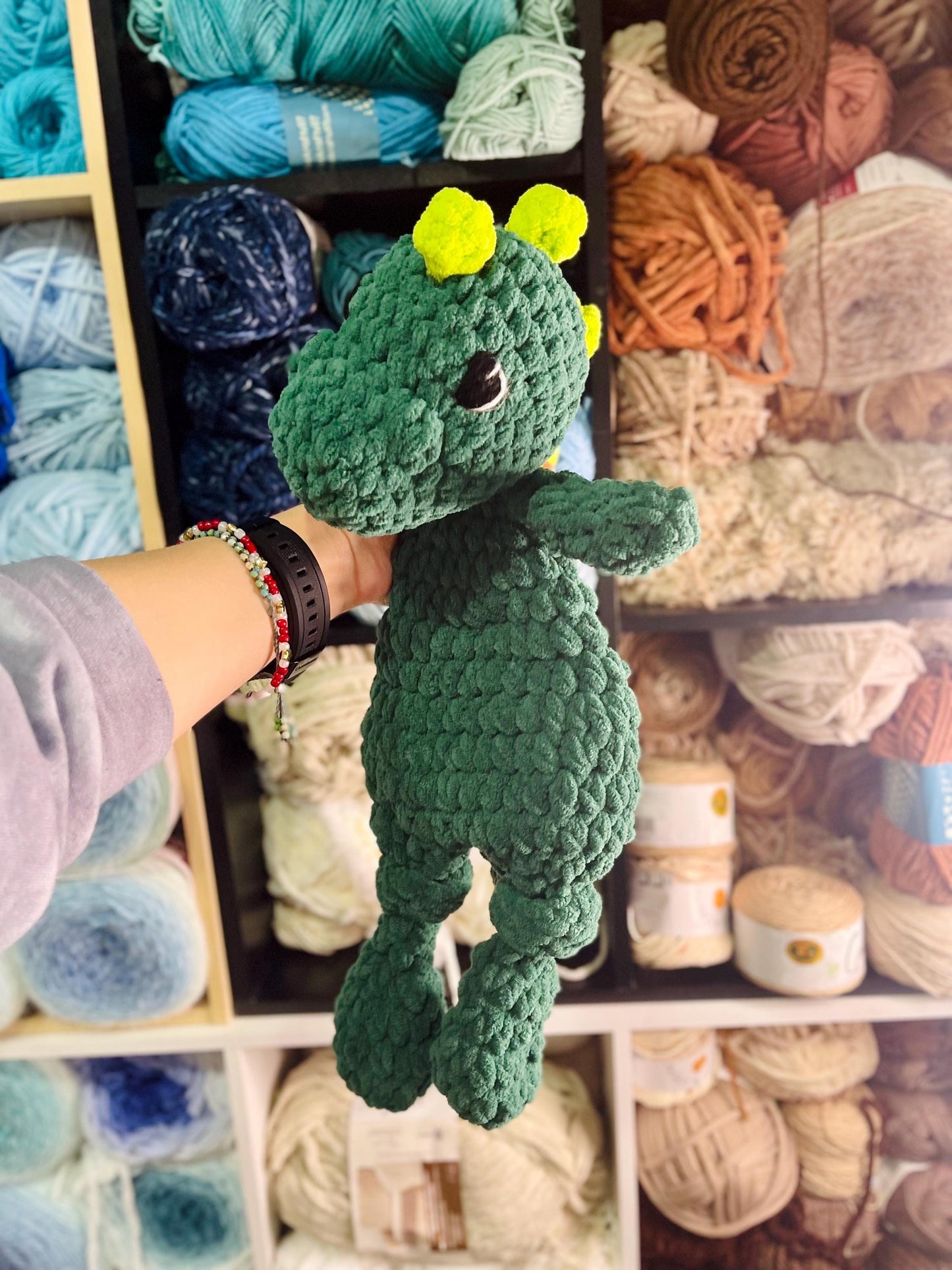 Handmade Crochet Dino Snuggler