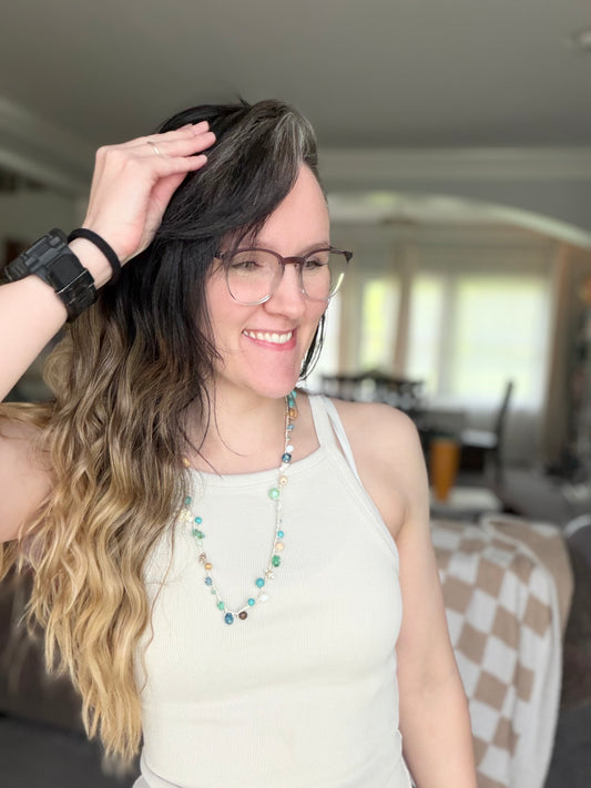 Handmade Crochet Necklace | Crochet Beaded Necklace | One of a Kind Necklace | Beaded Crochet