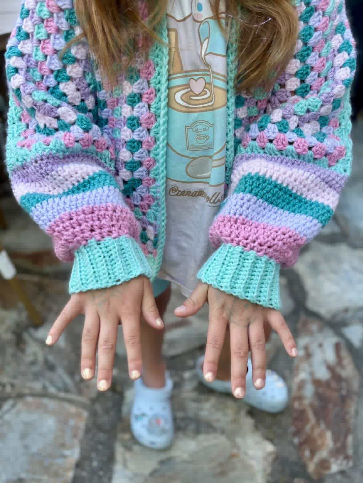 Children’s Mother’s Embrace Cardigan | Digital Pattern | With Video Tutorials |  Crochet Pattern PDF | Wearables | Kids Cardigan Pattern