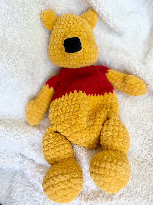Handmade Crochet Winnie the Bear | Crochet Lovey | Handmade Pooh Bear