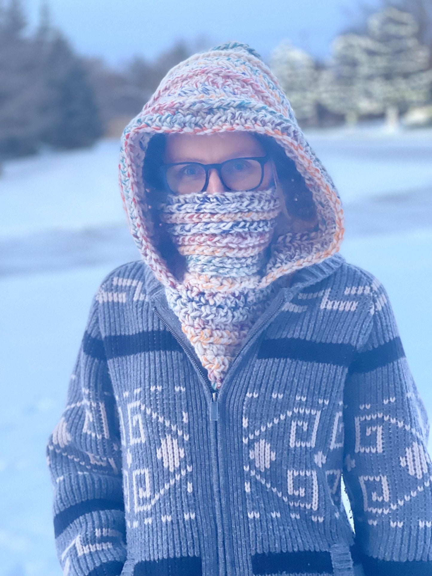 CUSTOM MADE TO ORDER Handmade Crochet Cowl with Hood