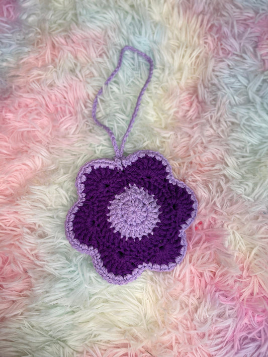 CUSTOM Crochet Flower Bag Purple Lavender Bag Handmade Small