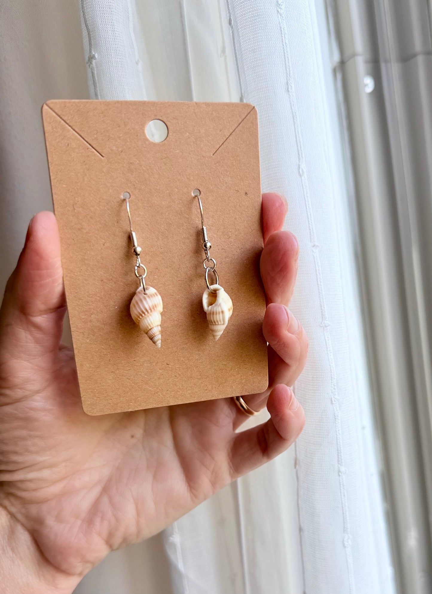 Beach Shell | Conch Seashell | Dangle Earrings | Summer Earrings