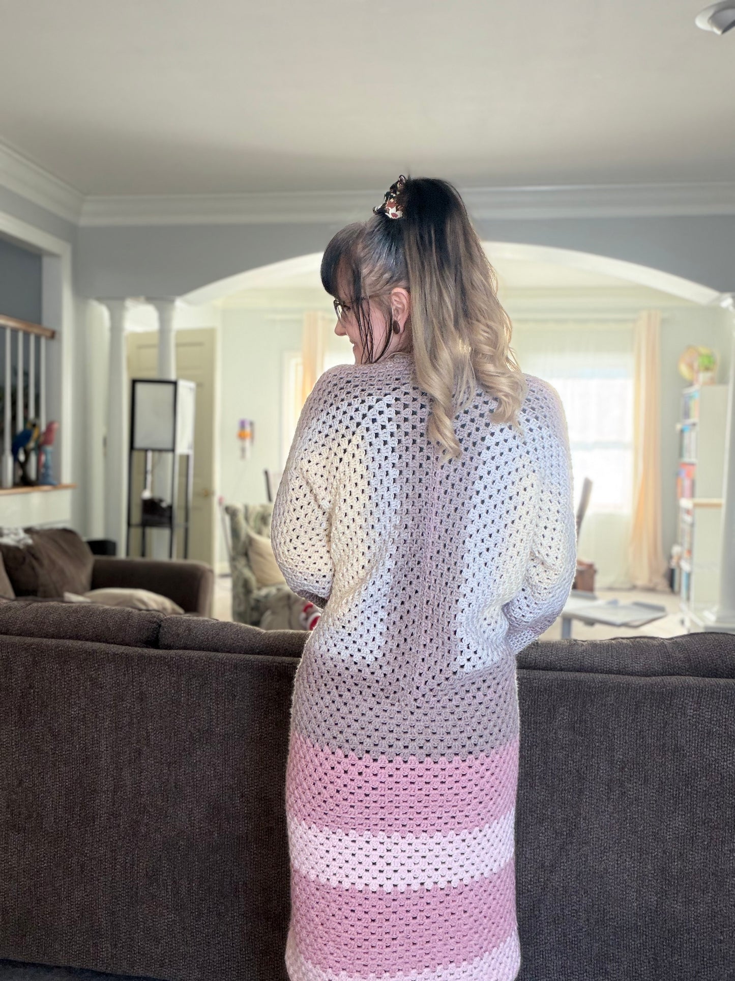 Adult Mother's Embrace Cardigan Digital Crochet Pattern