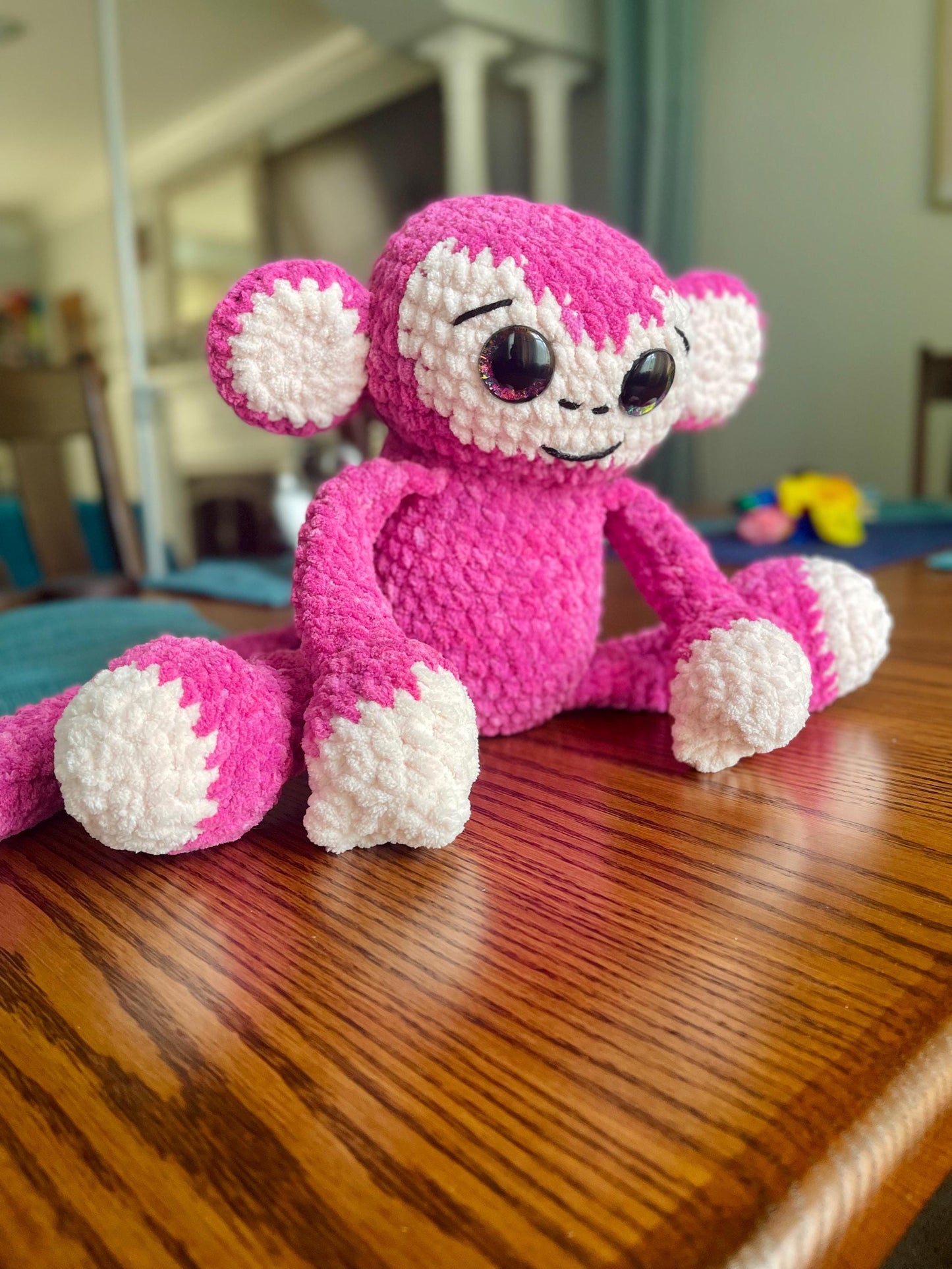 Handmade Crochet Monkey Plushie Amigurumi Cute Monkey Primate Plush