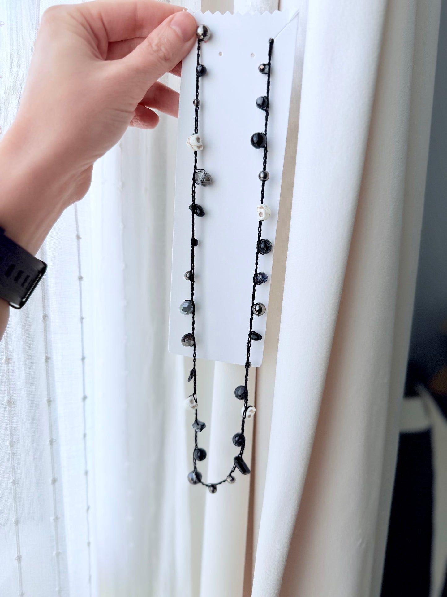 Handmade Crochet Necklace | Crochet Beaded Necklace | One of a Kind Necklace | Beaded Crochet