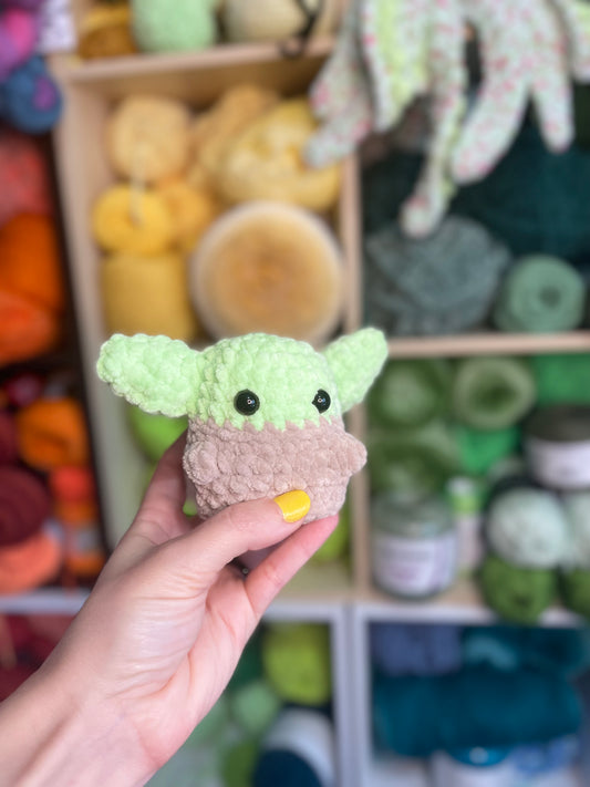 Space Alien Crochet |Handmade Plushie | Star Wars Plushie | Grogu |Yoda Baby