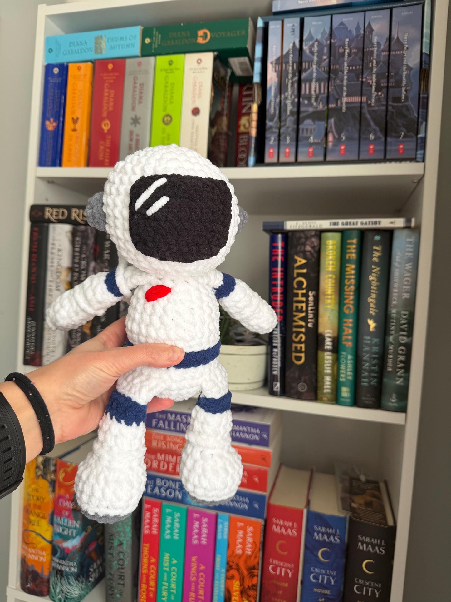 Handmade Crochet Astronaut Plushie with Removable Backpack—Ready to Ship