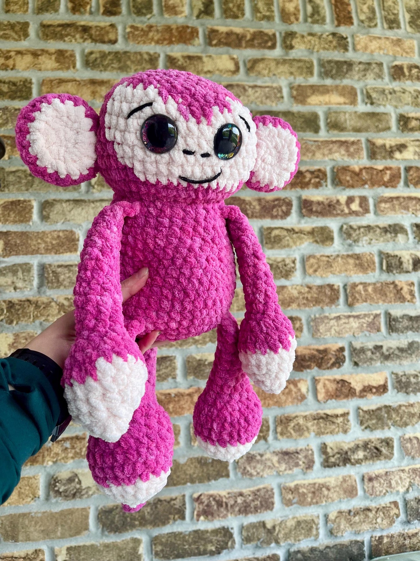 Handmade Crochet Monkey Plushie Amigurumi Cute Monkey Primate Plush