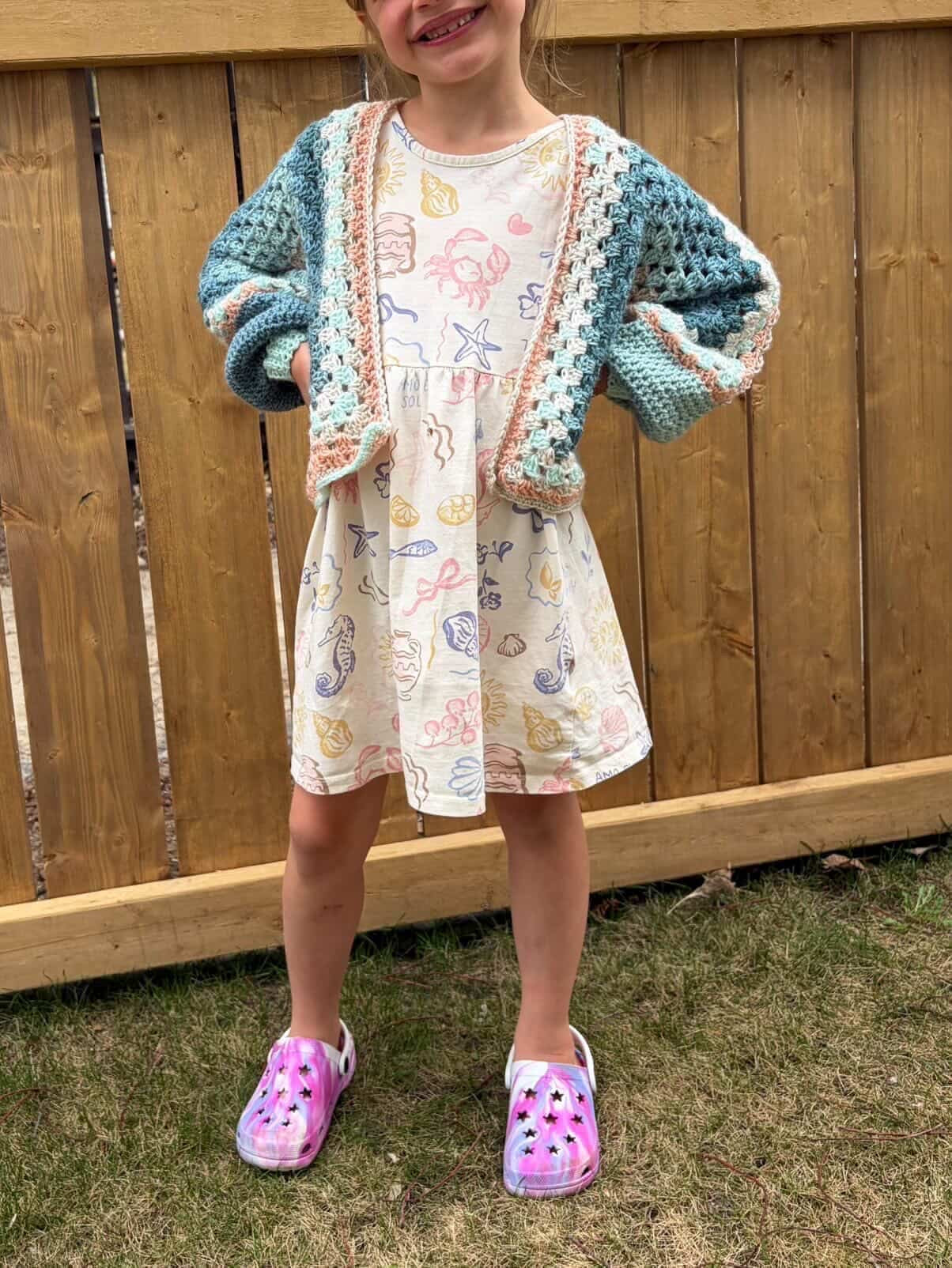 Children’s Mother’s Embrace Cardigan | Digital Pattern | With Video Tutorials |  Crochet Pattern PDF | Wearables | Kids Cardigan Pattern