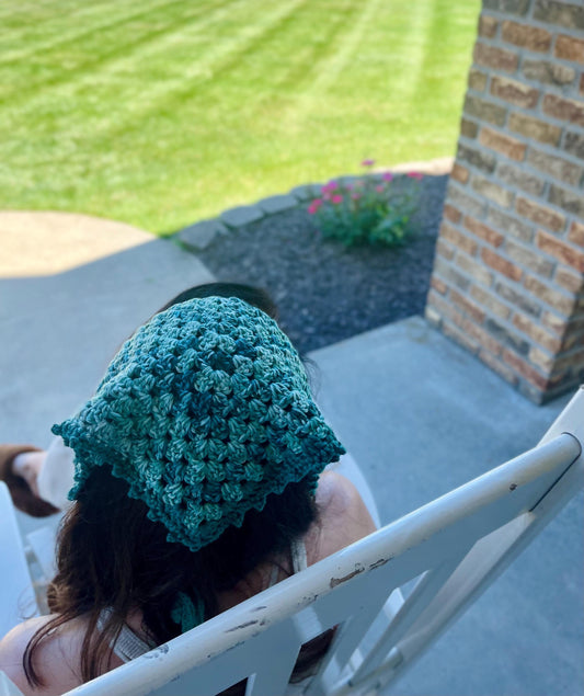 CUSTOM Handmade Crochet Scrappy Granny Stitch Daily Bandana