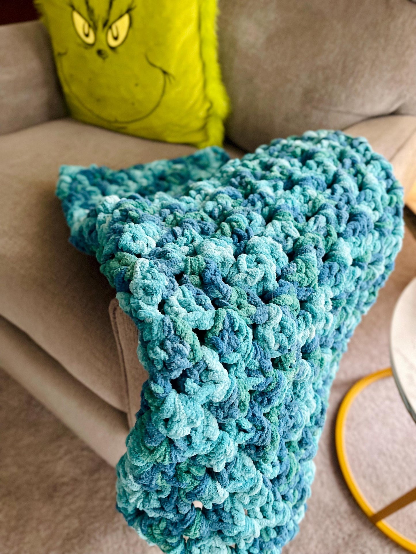 CUSTOM Sherpa Chenille Cozy Crochet Baby Blanket
