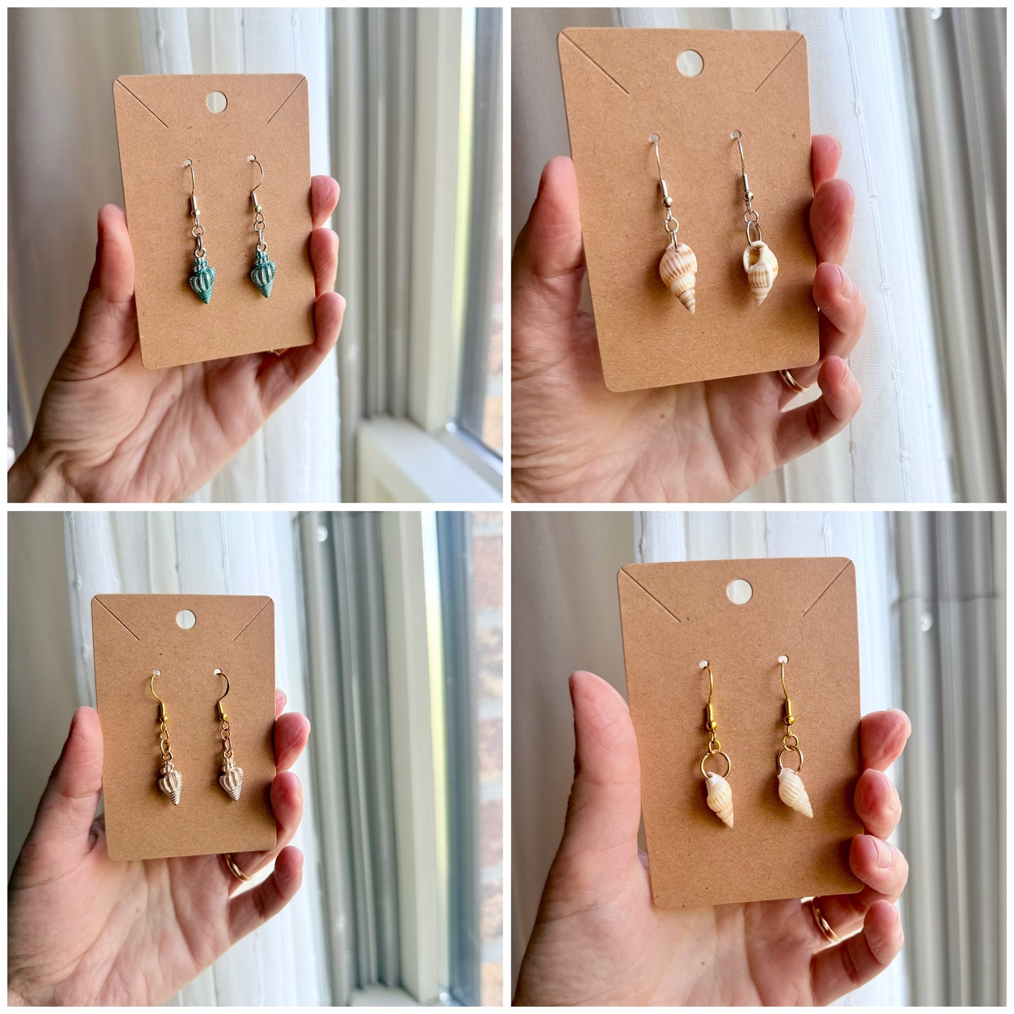 Beach Shell | Conch Seashell | Dangle Earrings | Summer Earrings