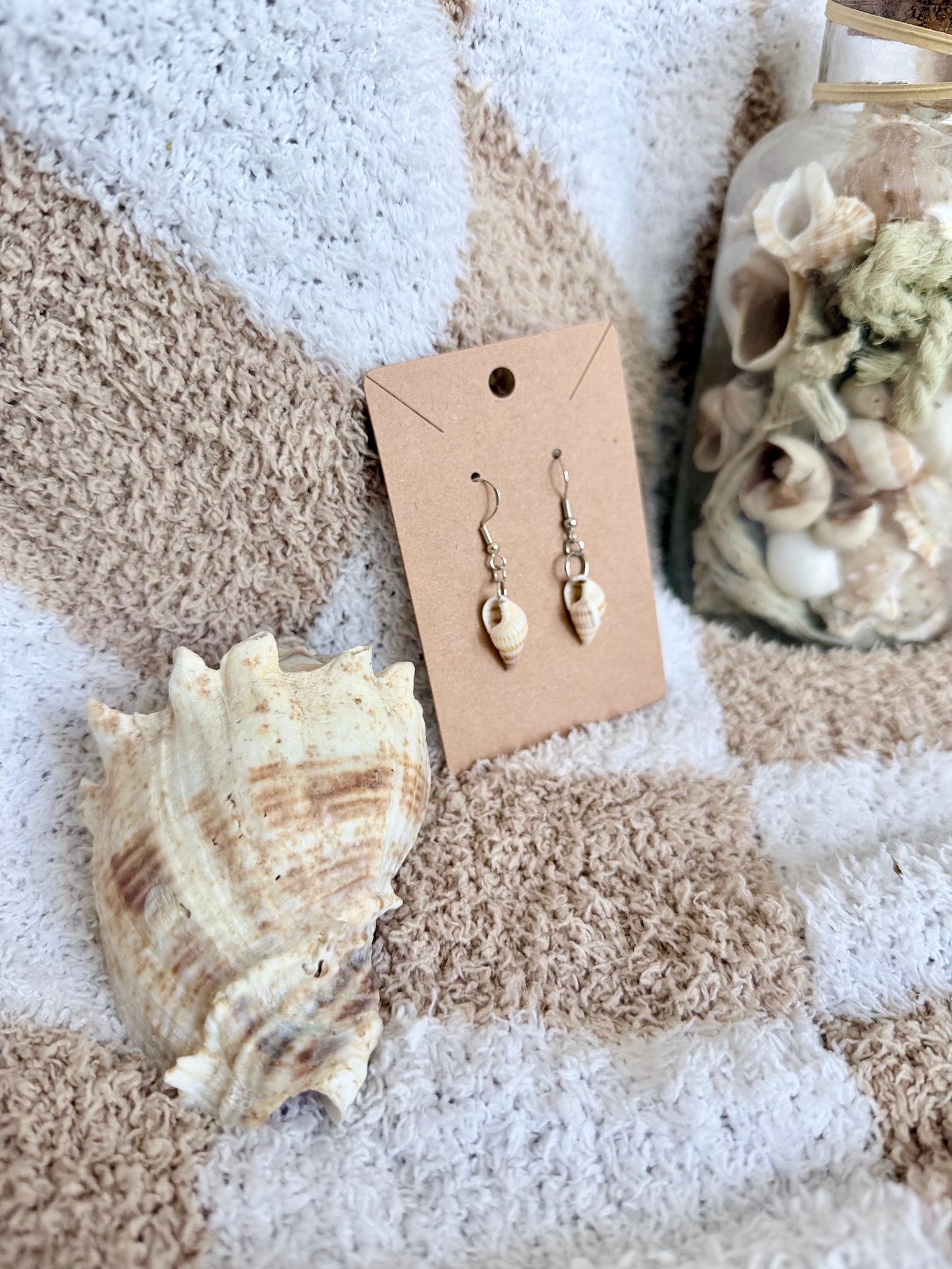 Beach Shell | Conch Seashell | Dangle Earrings | Summer Earrings