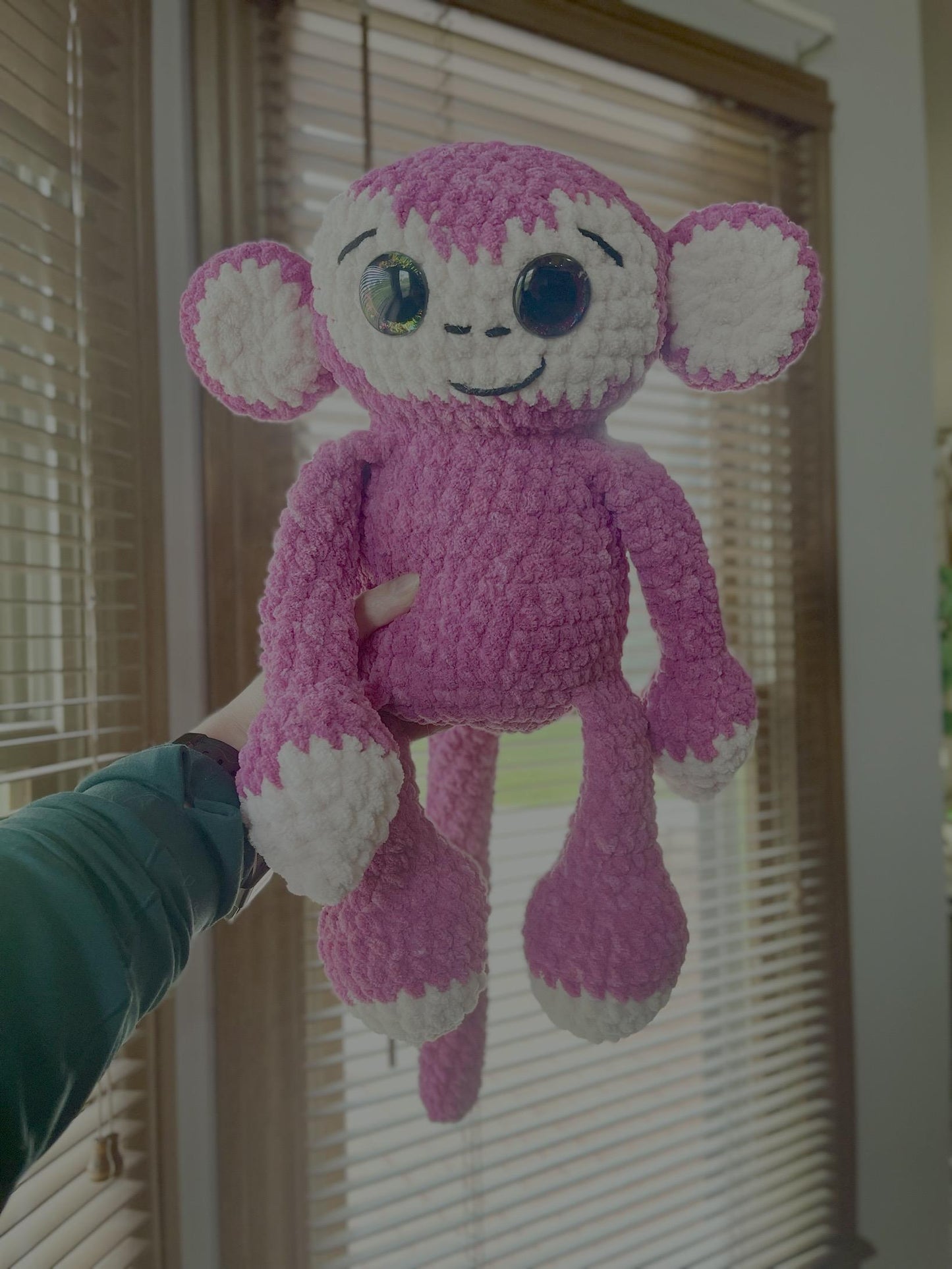 Handmade Crochet Monkey Plushie Amigurumi Cute Monkey Primate Plush