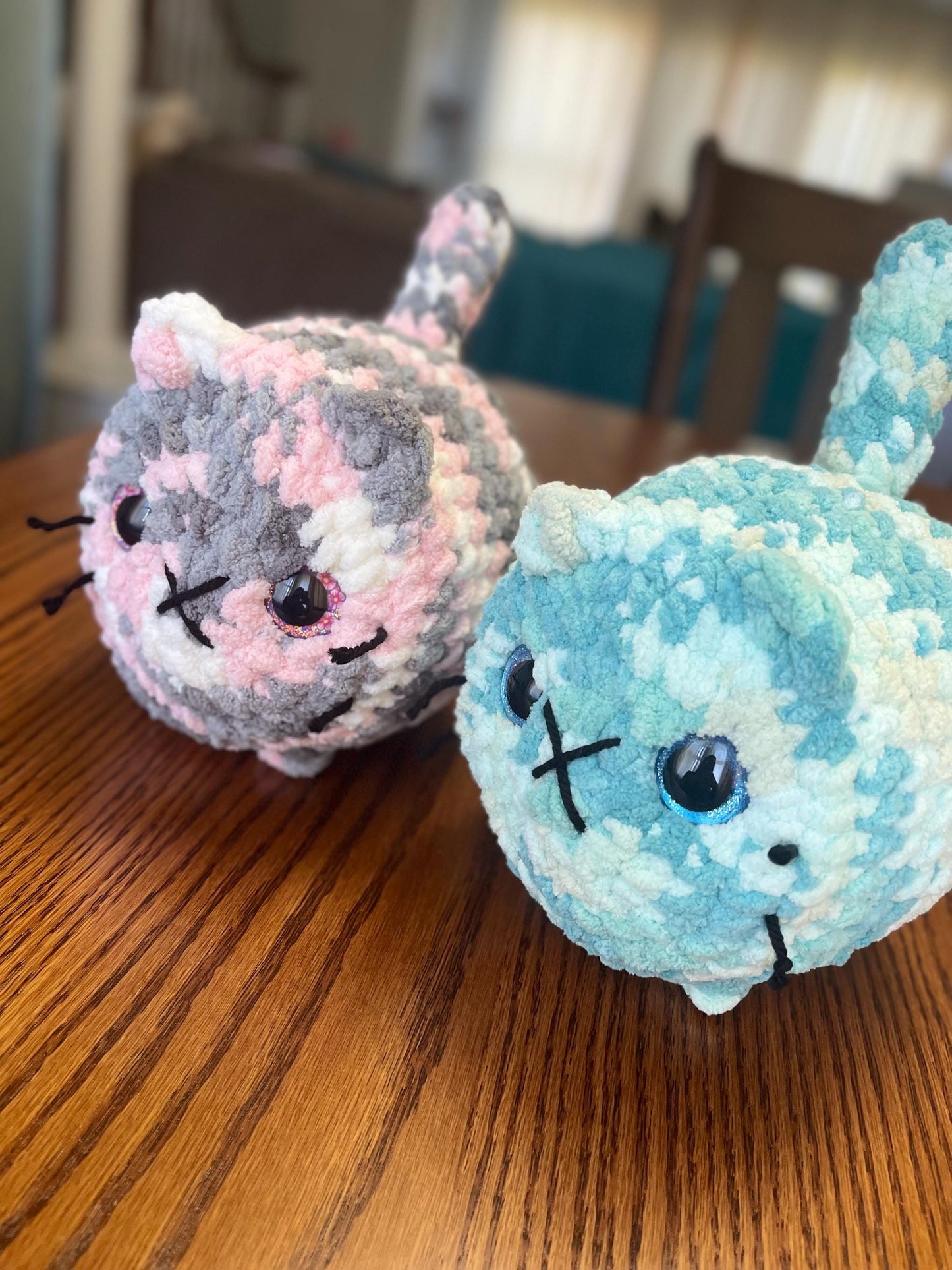CUSTOM Made To Order Handmade Crochet Loaf Cat Amigurumi Stuffed Animal Chonky Chunky Kitty Cat Plush Plushie
