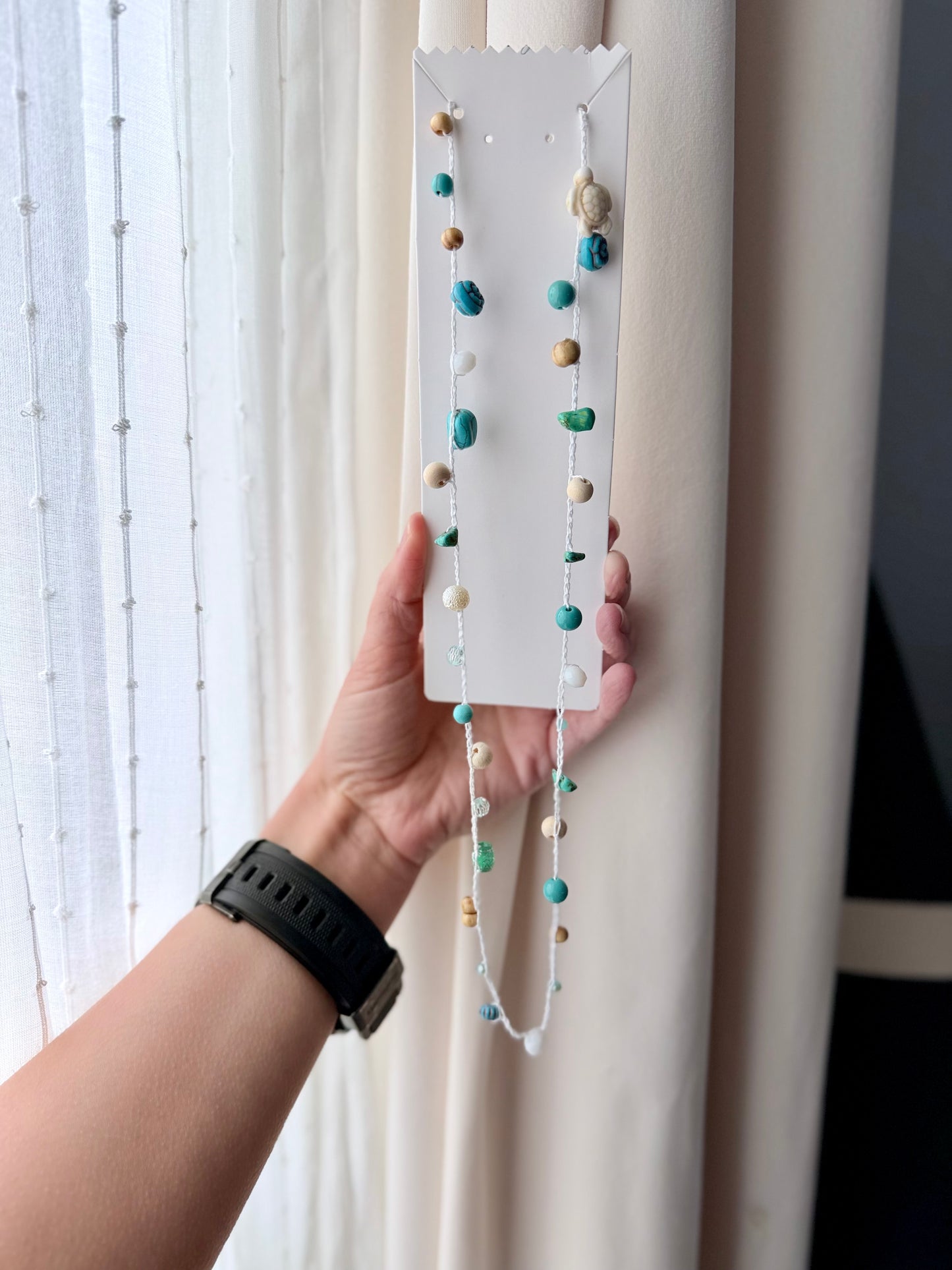Handmade Crochet Necklace | Crochet Beaded Necklace | One of a Kind Necklace | Beaded Crochet
