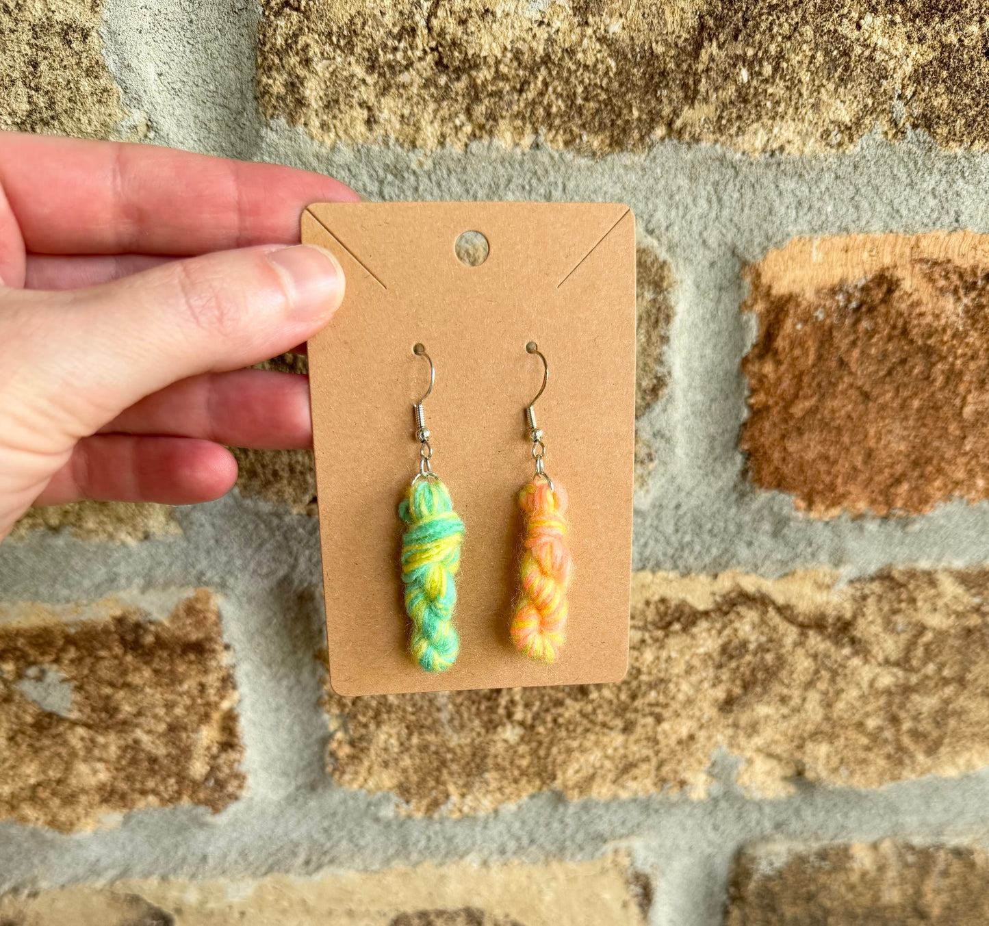 Handmade Skein | Cake Dangle | Yarn Earrings | Crochet Earrings