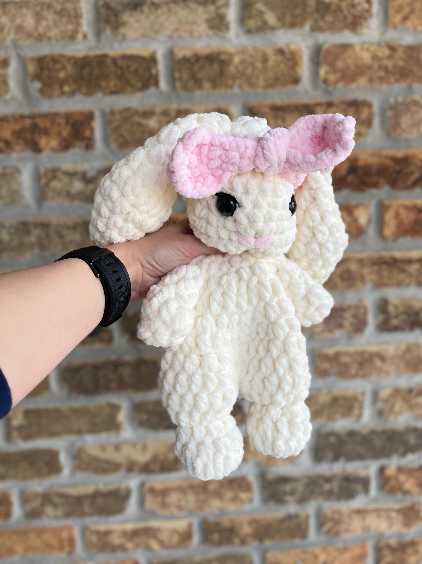 CUSTOM Handmade Crochet Bunny Plushie Snuggler Rabbit Plush Easter Bunny