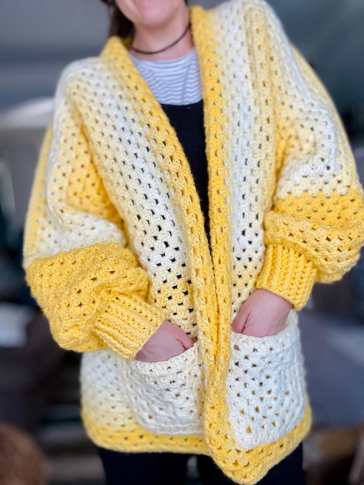 CUSTOM Handmade Crochet Hexagon Cardigan