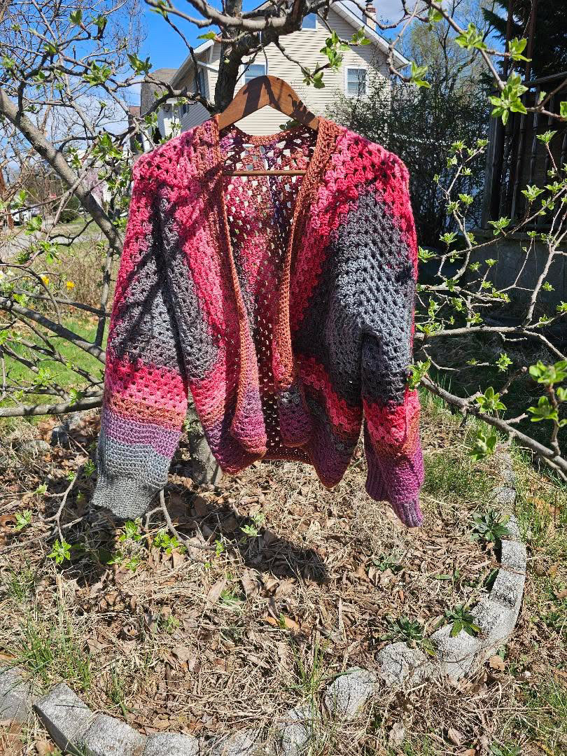 Adult Mother's Embrace Cardigan Digital Crochet Pattern