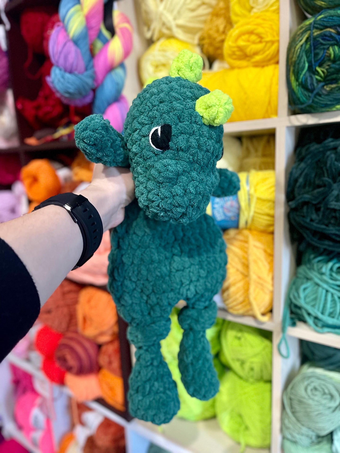Handmade Crochet Dino Snuggler