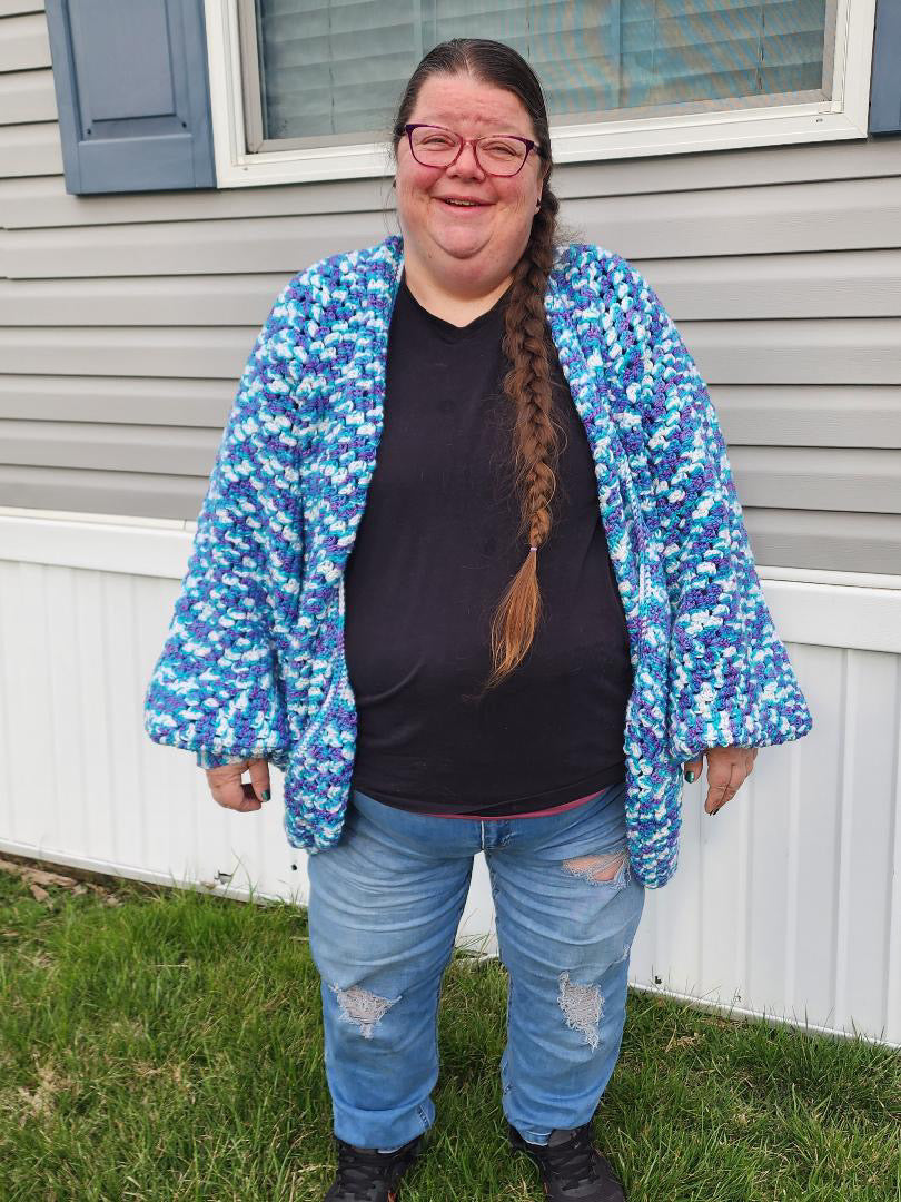 Adult Mother's Embrace Cardigan Digital Crochet Pattern