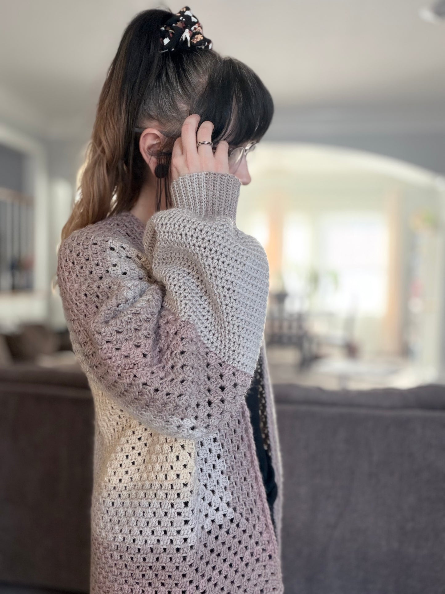 Adult Mother's Embrace Cardigan Digital Crochet Pattern