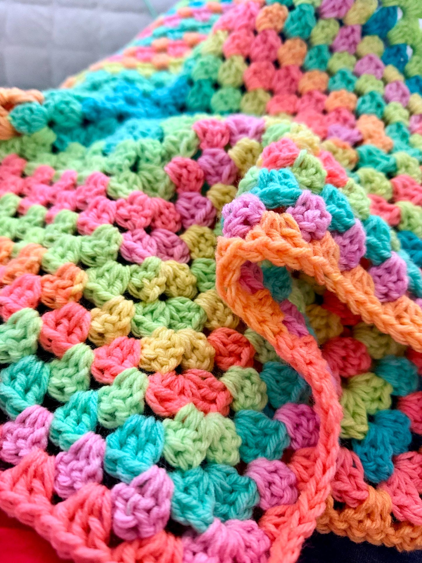 CUSTOM Made To Order Handmade Crochet Rainbow Hexagon Cardigan: Retro Style
