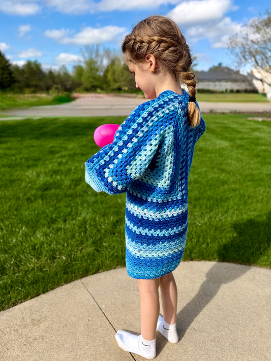 Children’s Mother’s Embrace Cardigan | Digital Pattern | With Video Tutorials |  Crochet Pattern PDF | Wearables | Kids Cardigan Pattern