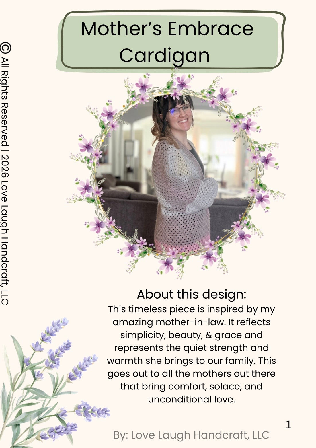 Adult Mother's Embrace Cardigan Digital Crochet Pattern