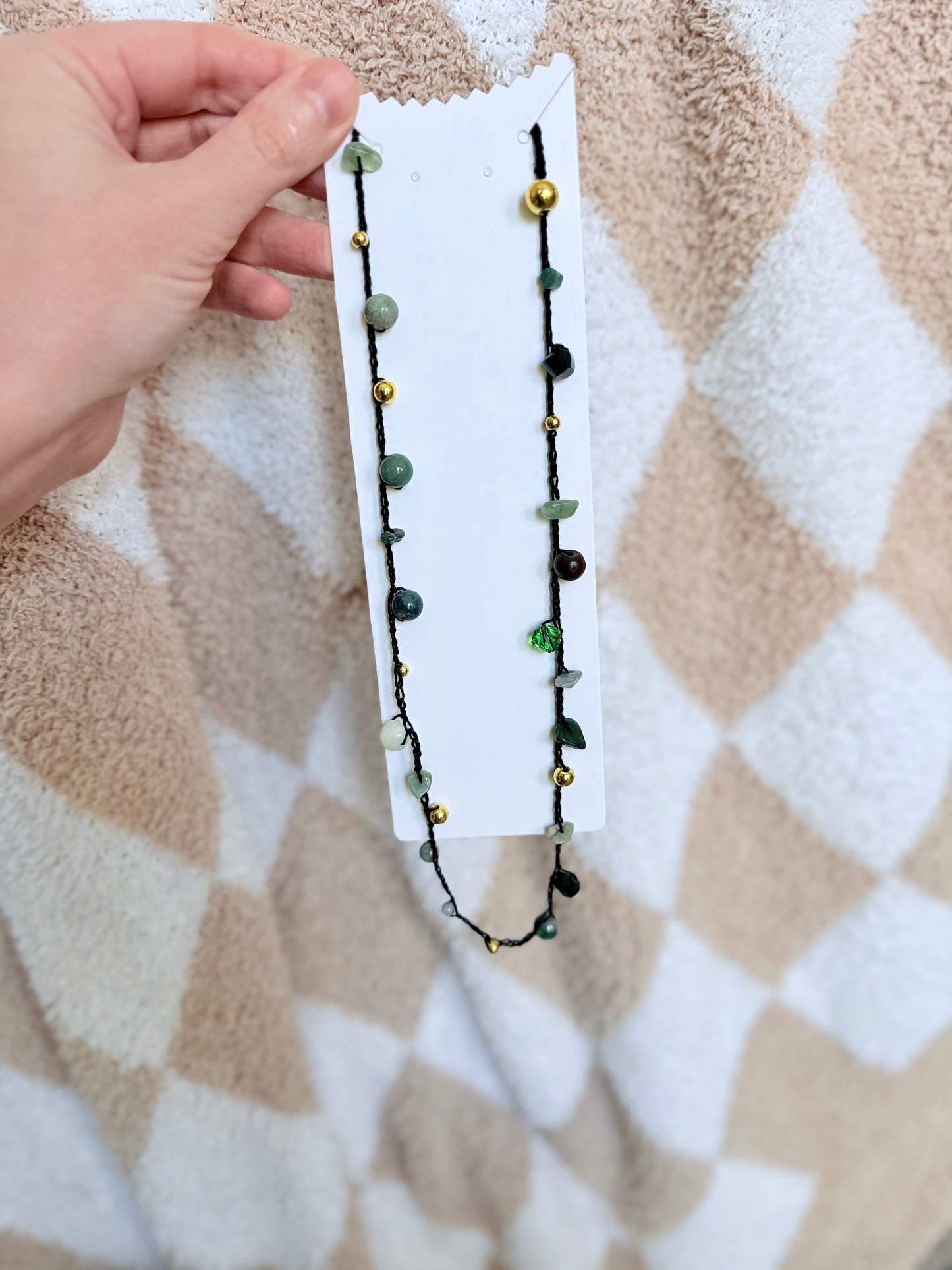 Handmade Crochet Necklace | Crochet Beaded Necklace | One of a Kind Necklace | Beaded Crochet