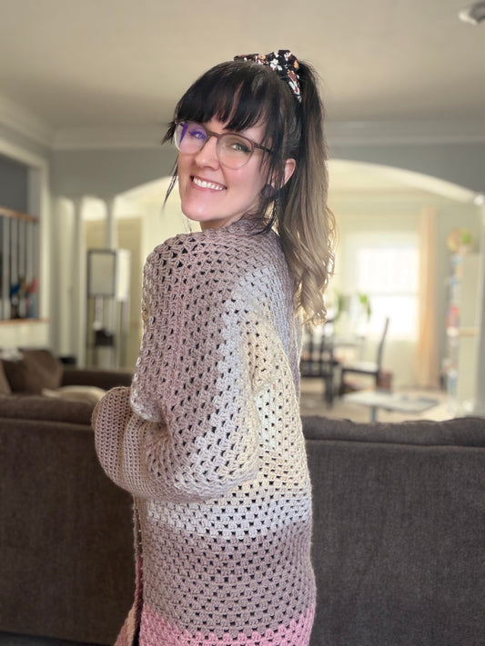 Adult Mother's Embrace Cardigan Digital Crochet Pattern