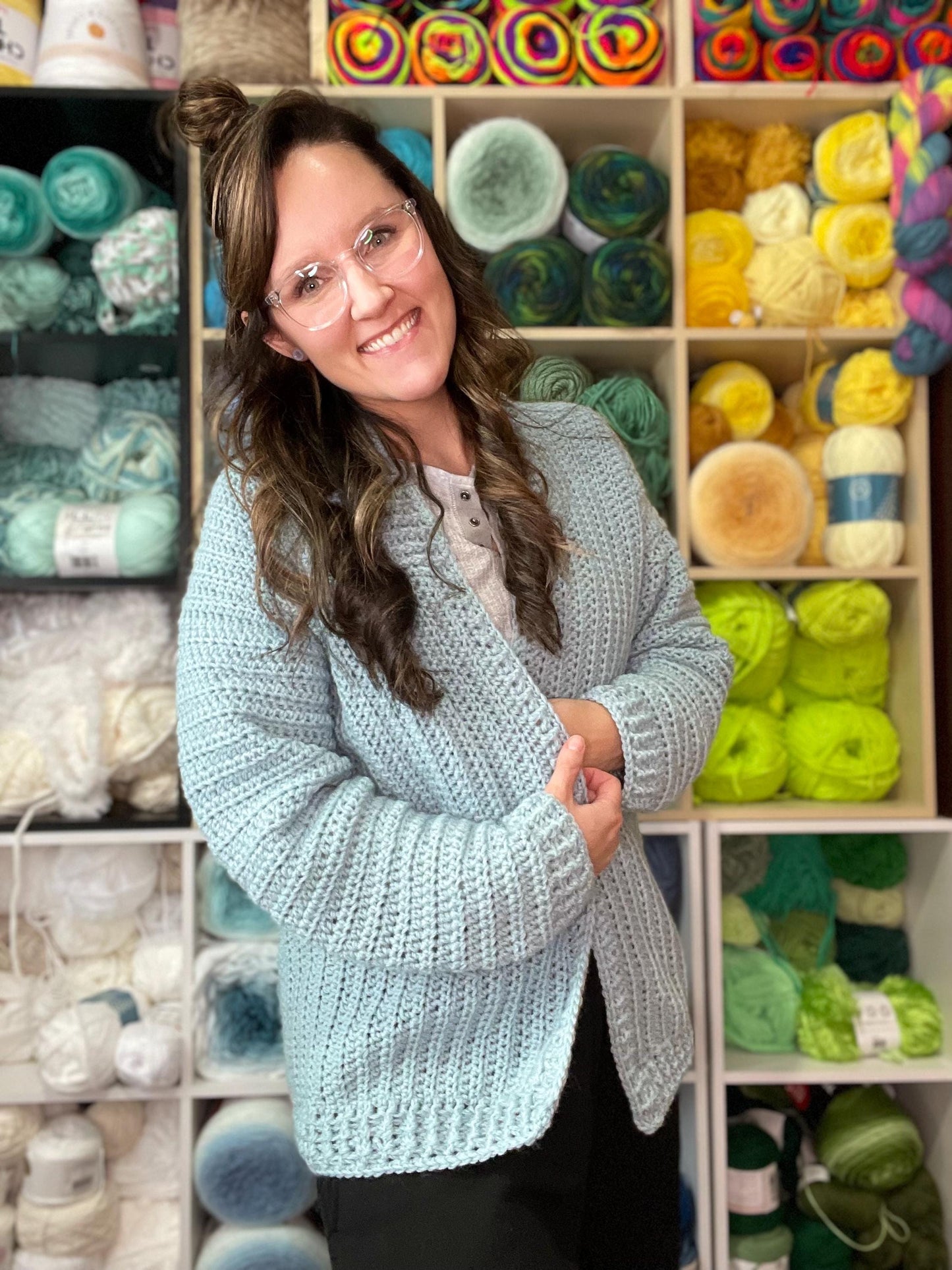 CUSTOM Made To Order Handmade Crochet Wool Blend Cardigan
