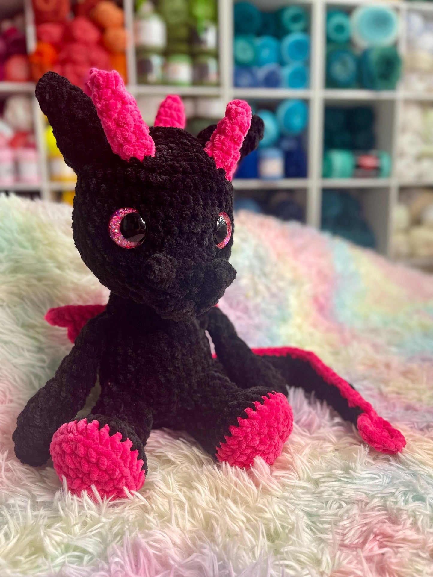 CUSTOM Handmade Crochet Dragon Plushie Amigurumi Plush Stuffed Animal Fantasy Dragon