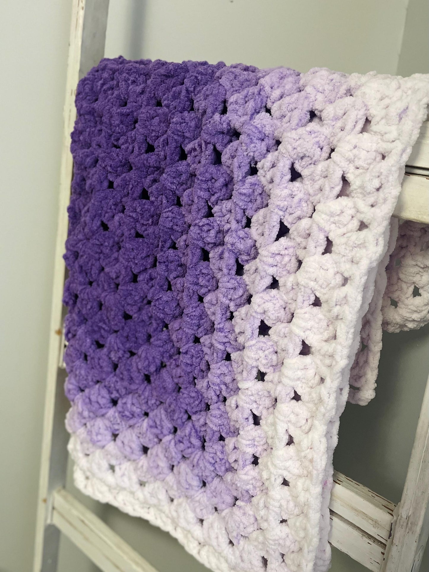 CUSTOM Sherpa Chenille Cozy Crochet Baby Blanket