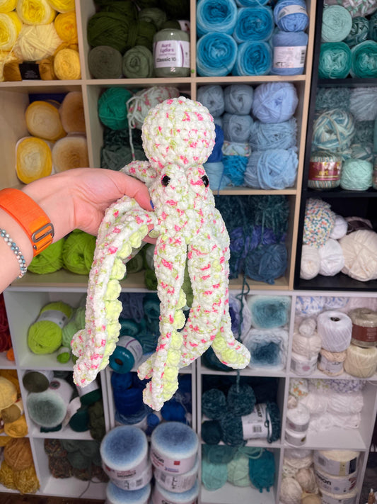 CUSTOM Anchor the Octopus Crochet Amigurumi Stuffed Animal in Floral