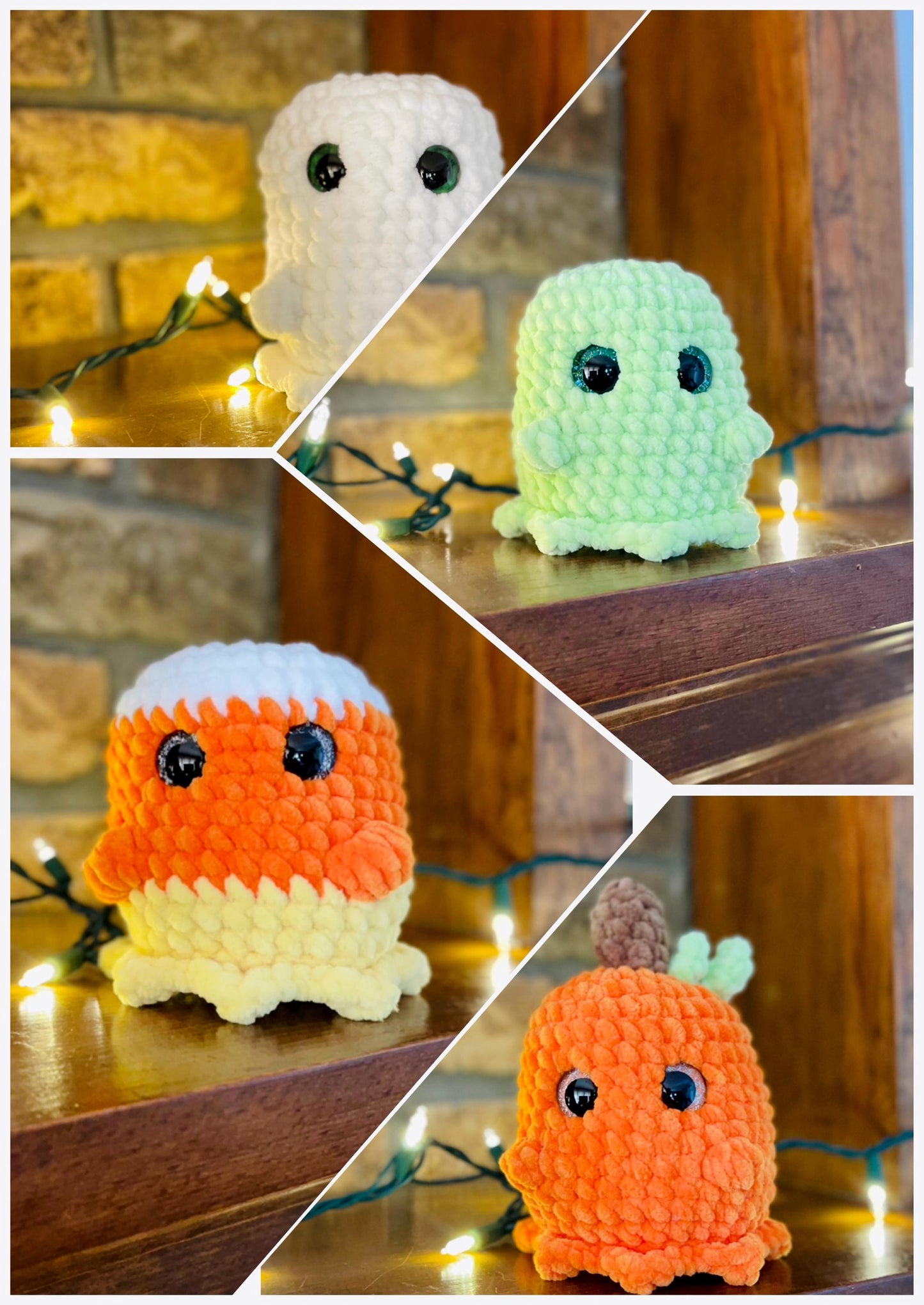 CUSTOM Halloween Handmade Crochet Amigurumi Stuffed Ghost Plushie
