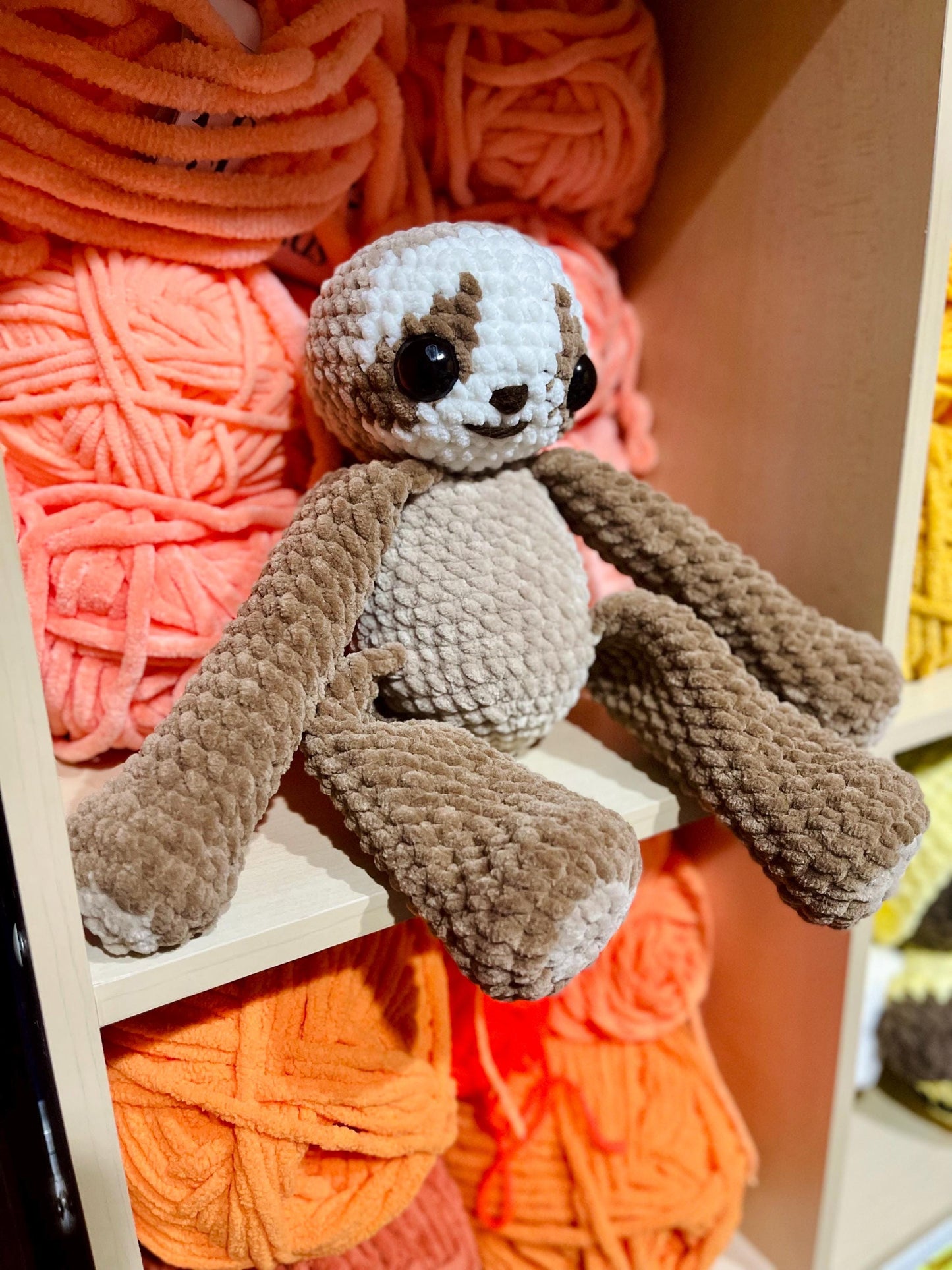 CUSTOM Made To Order Handmade Crochet Cute Sloth Plushie