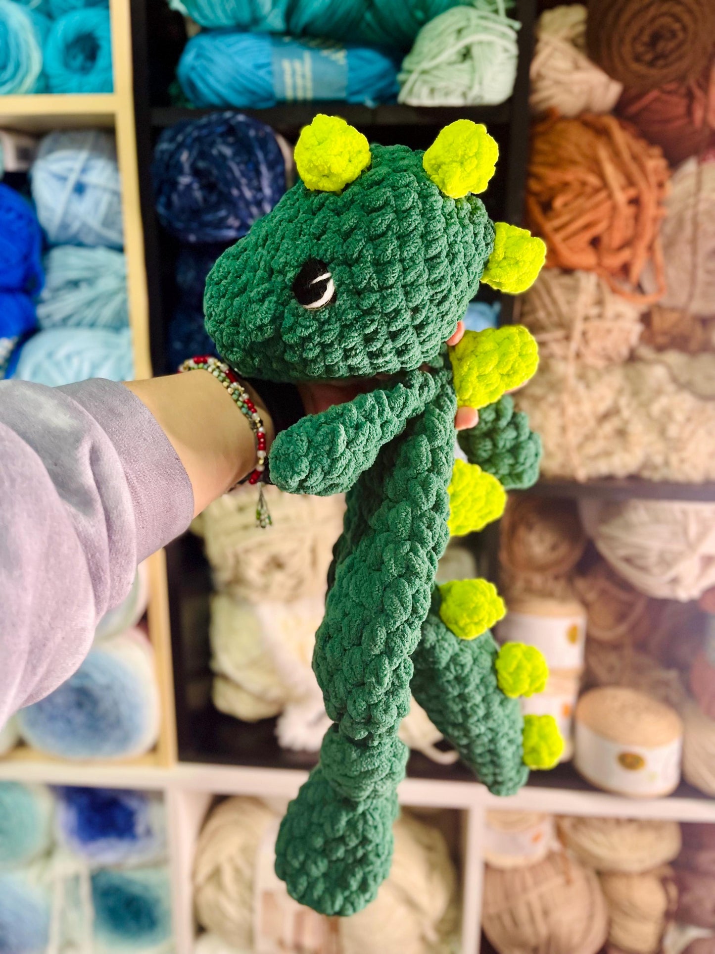 Handmade Crochet Dino Snuggler