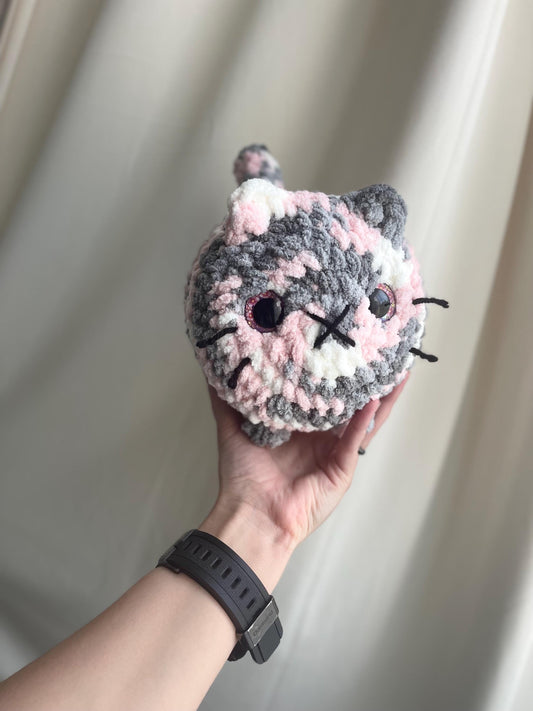 CUSTOM Made To Order Handmade Crochet Loaf Cat Amigurumi Stuffed Animal Chonky Chunky Kitty Cat Plush Plushie