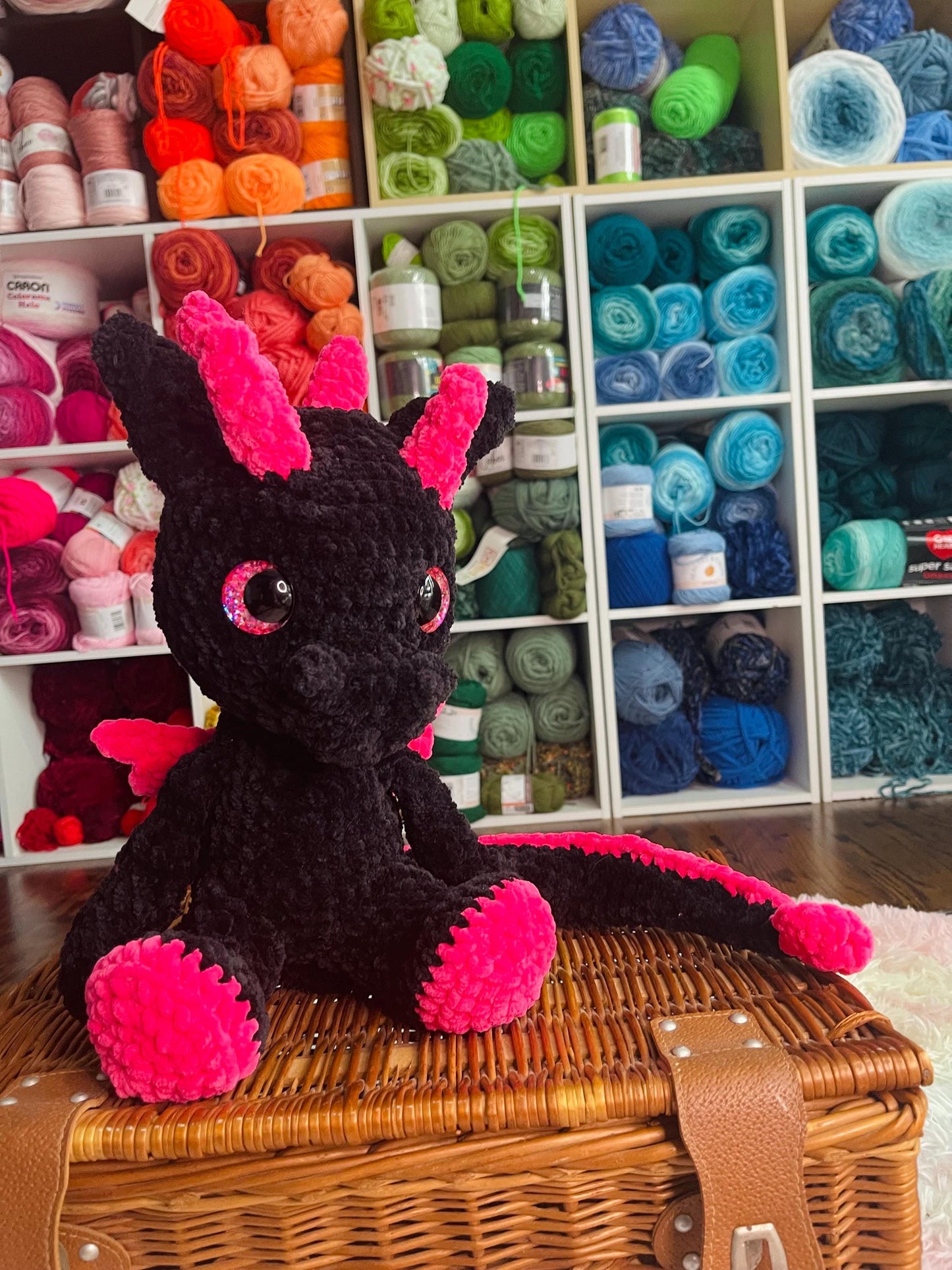 CUSTOM Handmade Crochet Dragon Plushie Amigurumi Plush Stuffed Animal Fantasy Dragon